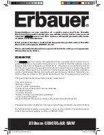 Preview for 3 page of Erbauer ERB1721A Manual