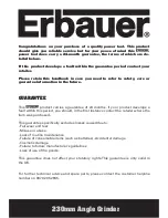 Предварительный просмотр 3 страницы Erbauer ERB2002 Manual