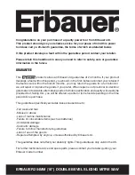 Предварительный просмотр 3 страницы Erbauer ERB239MSW Original Instructions Manual