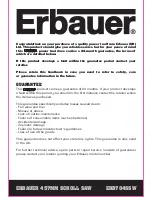 Preview for 3 page of Erbauer ERB704SSW Safety And Operating Manual