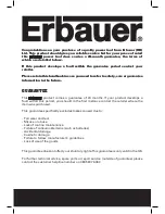 Предварительный просмотр 2 страницы Erbauer ERB8DLC Owner'S Manual