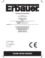 Предварительный просмотр 15 страницы Erbauer ERB8DLC Owner'S Manual