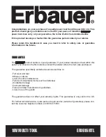 Предварительный просмотр 3 страницы Erbauer ERI616HTL Original Instructions Manual