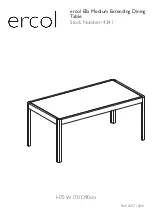 Предварительный просмотр 1 страницы Ercol Ella 4241 Assembly Instructions Manual