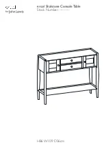 Preview for 1 page of Ercol Shalstone Manual