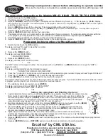 Ercolina MB-42 Programming Instructions preview