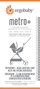 Предварительный просмотр 1 страницы ergobaby metro+ CAR SEAT ADAPTER Instruction Manual