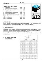 Предварительный просмотр 21 страницы Ergofix BV 20 C Operating Instructions Manual