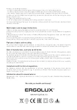 Preview for 8 page of Ergolux ELX-CI04-C64 Instruction Manual