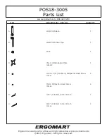 Preview for 2 page of ERGOMART POS18-3005 Installation Instructions