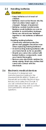 Предварительный просмотр 7 страницы Ergosleep VFF/CDL-BF-03 Operating Instructions Manual