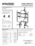 Предварительный просмотр 1 страницы Ergotron Anthro MiniCart GT23 Series Assembly Instructions