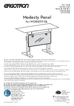 Preview for 1 page of Ergotron Modesty Panel User Manual