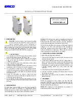 Preview for 1 page of ERICO DSD140-1S Series Installation Instructions