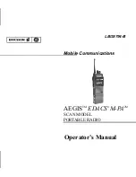 Предварительный просмотр 1 страницы Ericsson GE AEGIS EDACS M-PA Operator'S Manual