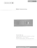 Предварительный просмотр 1 страницы Ericsson GE MASTR-2 19D43027G1 Maintenance Manual