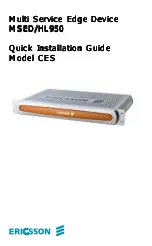 Предварительный просмотр 1 страницы Ericsson HL950 CES Quick Installation Manual