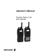 Предварительный просмотр 1 страницы Ericsson KH-500 Operator'S Manual