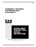 Eriez METALARM 3500 series Installation, Operation And Maintenance Instructions preview