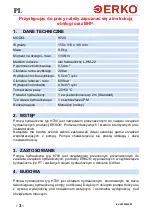 Предварительный просмотр 4 страницы ERKO H700 Operation Manual