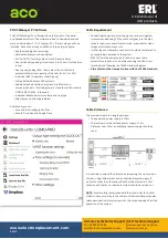 Предварительный просмотр 2 страницы ERL aco COMO PRO Installation And User Manual