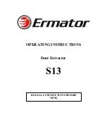 Preview for 1 page of Ermator S13 Operating Instruction