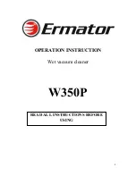 Preview for 1 page of Ermator W350P Operation Instruction Manual