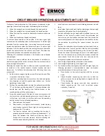 ERMCO AHT-1 Operation And Adjustments preview