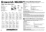 Preview for 1 page of ERMENRICH NS200 User Manual