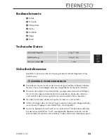 Preview for 46 page of Ernesto 273415 Operating Instructions Manual