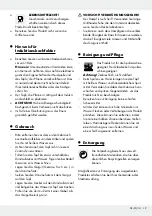 Предварительный просмотр 19 страницы Ernesto 285546 Operation And Safety Notes