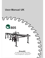 Ernex Norsaw 805 User Manual предпросмотр