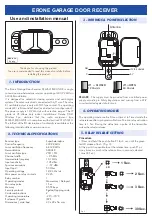 Предварительный просмотр 1 страницы Erone SEL2641R433-GDR Use And Installation  Manual