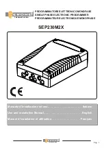 Erone SEP230M2 Series Use And Installation  Manual предпросмотр