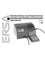 Предварительный просмотр 1 страницы ersa RDS 80 Operating Instructions Manual