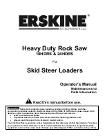 Erskine Attachments 18HDRS Operator'S Manual preview