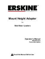 Erskine Attachments Mount Height Adapter Operator'S Manual preview