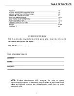 Preview for 2 page of Erskine Attachments VP48PD Operator'S Manual Maintenance Parts Information