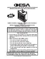 Preview for 1 page of ESA M36E Owner'S Operation And Installation Manual