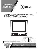 ESA RSEC720E Owner'S Manual preview