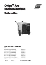 Preview for 13 page of ESAB 0401510 User Manual And Spare Parts