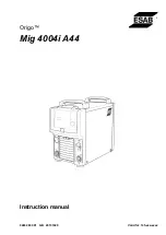 ESAB 0465 152 880 Instruction Manual предпросмотр