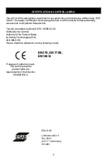 Preview for 9 page of ESAB 0700000720 Manual