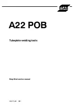 Предварительный просмотр 1 страницы ESAB A22 POB Simplified Service Manual