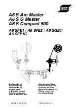 Предварительный просмотр 1 страницы ESAB A6 S Arc Master Instruction Manual