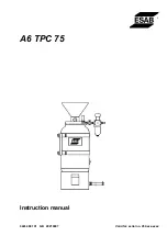 Предварительный просмотр 1 страницы ESAB A6 TPC 75 Instruction Manual