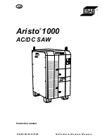 ESAB Aristo 1000 AC/DC SAW Instruction Manual предпросмотр