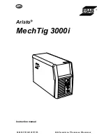 ESAB Aristo MechTig 3000i Instruction Manual предпросмотр