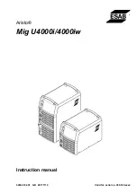 Предварительный просмотр 1 страницы ESAB Aristo Mig 4000iw Instruction Manual