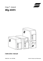 ESAB Aristo Mig 4001i Instruction Manual предпросмотр